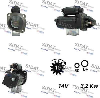 Sidat S12ML0388A2 - Стартер avtokuzovplus.com.ua