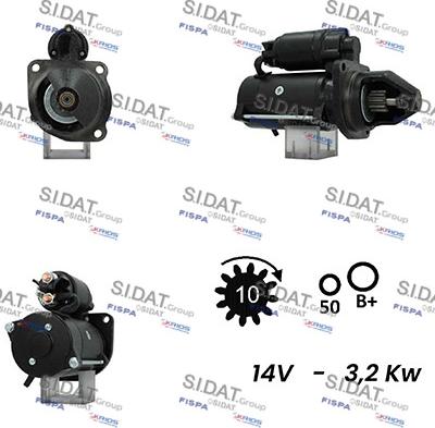 Sidat S12ML0465A2 - Стартер autocars.com.ua