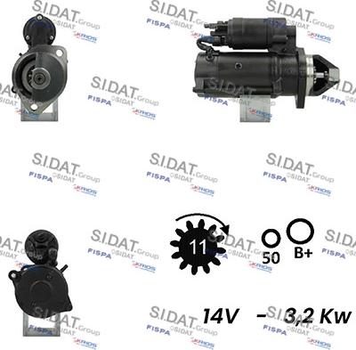 Sidat S12ML0667A2 - Стартер avtokuzovplus.com.ua