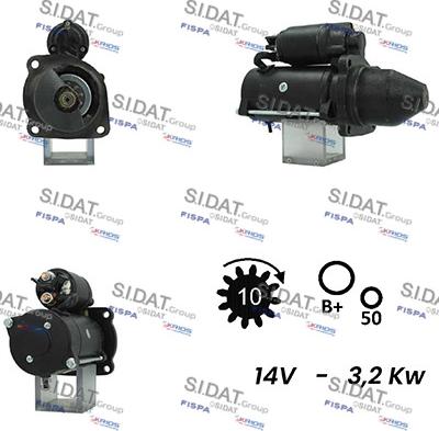 Sidat S12ML0671A2 - Стартер avtokuzovplus.com.ua