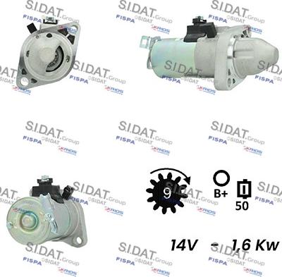 Sidat S12MT0517A2 - Стартер autocars.com.ua