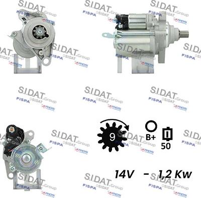 Sidat S12MT0527A2 - Стартер autocars.com.ua