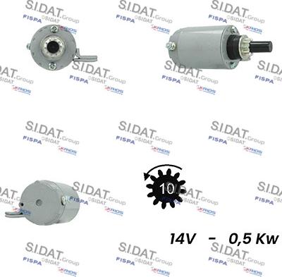 Sidat S12MT0636A2 - Стартер autocars.com.ua