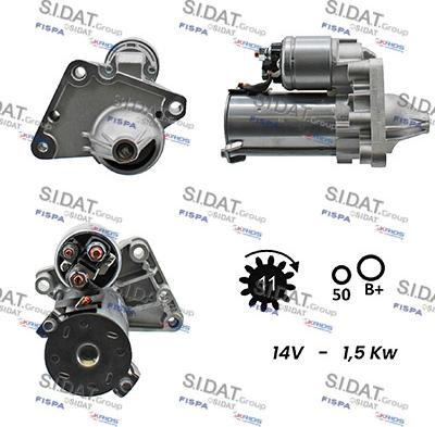 Sidat S12VA0014A2 - Стартер autocars.com.ua