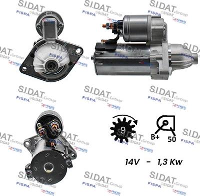 Sidat S12VA0017A2 - Стартер autocars.com.ua