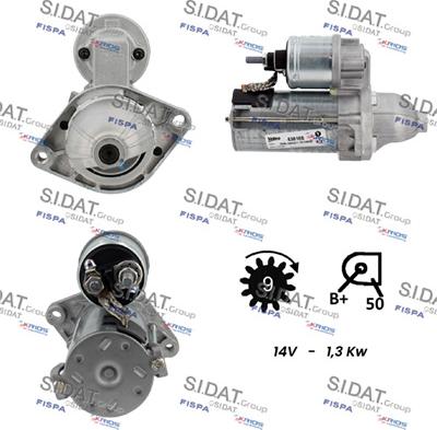 Sidat S12VA0017 - Стартер autocars.com.ua