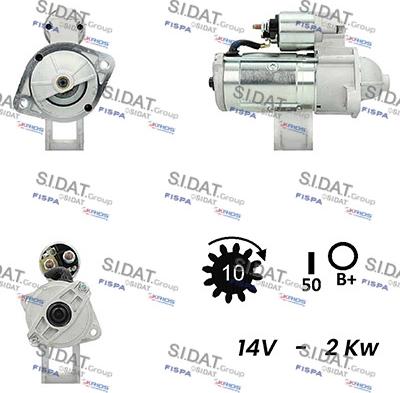 Sidat S12VA0024A2 - Стартер avtokuzovplus.com.ua