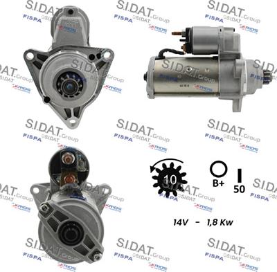 Sidat S12VA0058 - Стартер autocars.com.ua