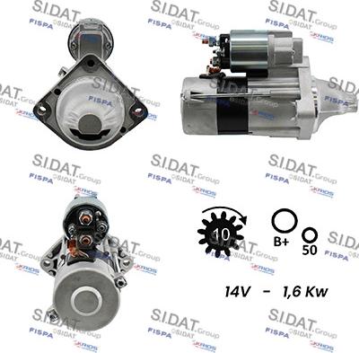 Sidat S12VA0081A2 - Стартер autocars.com.ua