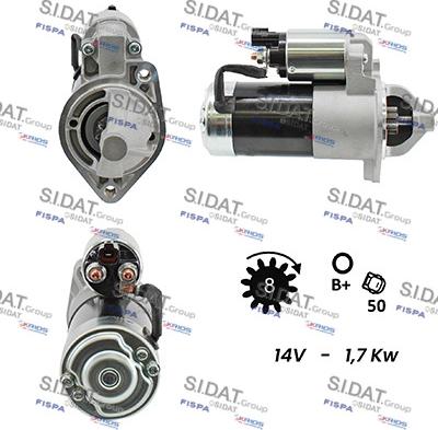 Sidat S12VA0086A2 - Стартер autocars.com.ua