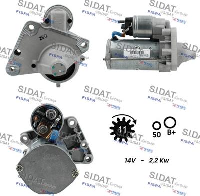 Sidat S12VA0153 - Стартер autocars.com.ua