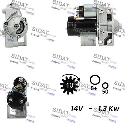 Sidat S12VA0239A2 - Стартер autocars.com.ua