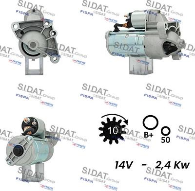 Sidat S12VA0281A2 - Стартер autocars.com.ua