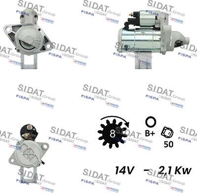 Sidat S12VA0588A2 - Стартер autocars.com.ua