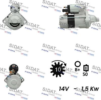 Sidat S12VA0607A2 - Стартер autocars.com.ua