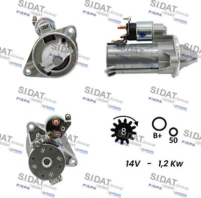 Sidat S12VA0699A2 - Стартер avtokuzovplus.com.ua