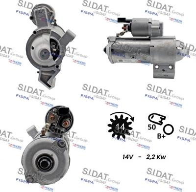 Sidat S12VA0848 - Стартер autocars.com.ua