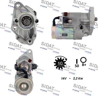 Sidat S12VA0850 - Стартер avtokuzovplus.com.ua