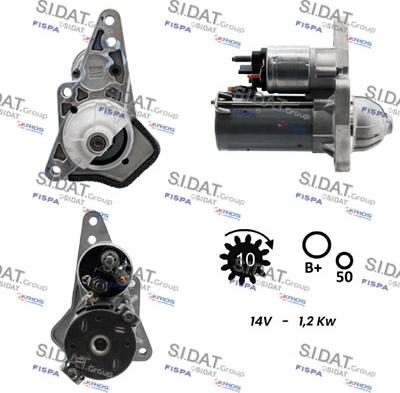 Sidat S12VA0856 - Стартер autocars.com.ua