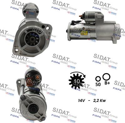 Sidat S12VA0893 - Стартер autocars.com.ua