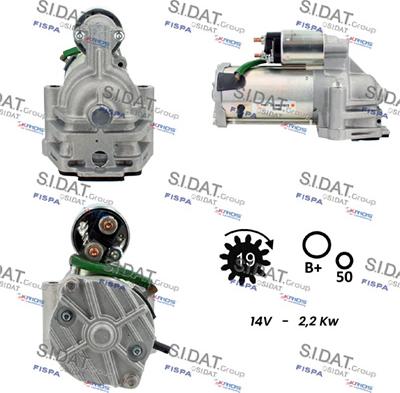 Sidat S12VS0032 - Стартер autocars.com.ua