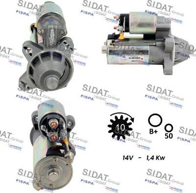 Sidat S12VS0694 - Стартер avtokuzovplus.com.ua