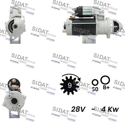 Sidat S24BH0015A2 - Стартер autocars.com.ua