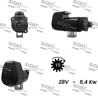 Sidat S24BH0025A2 - Стартер autocars.com.ua