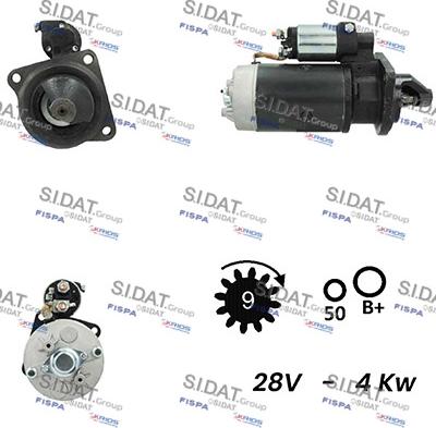 Sidat S24BH0036A2 - Стартер avtokuzovplus.com.ua