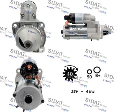 Sidat S24BH0049 - Стартер autocars.com.ua