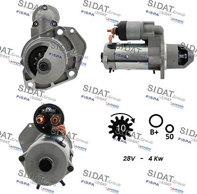 Sidat S24BH0051 - Стартер autocars.com.ua