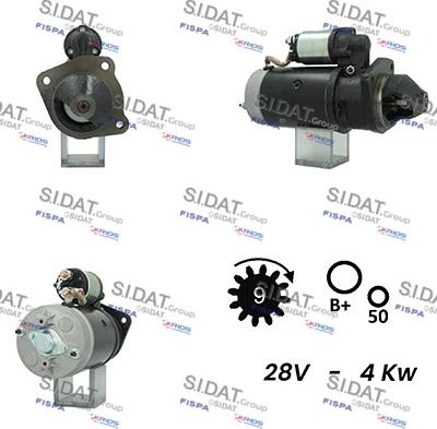 Sidat S24BH0053A2 - Стартер autocars.com.ua