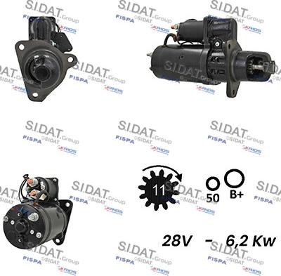 Sidat S24BH0065A2 - Стартер autocars.com.ua