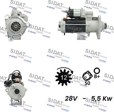 Sidat S24BH0066A2 - Стартер autocars.com.ua