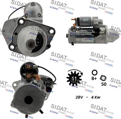 Sidat S24BH0067 - Стартер avtokuzovplus.com.ua