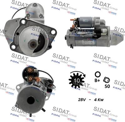 Sidat S24BH0069 - Стартер avtokuzovplus.com.ua