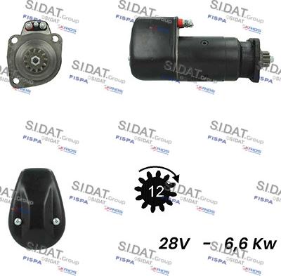 Sidat S24BH0080A2 - Стартер autocars.com.ua