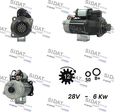 Sidat S24BH0108A2 - Стартер avtokuzovplus.com.ua