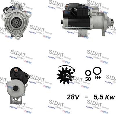 Sidat S24BH0116A2 - Стартер autocars.com.ua