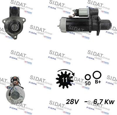 Sidat S24BH0120A2 - Стартер autocars.com.ua