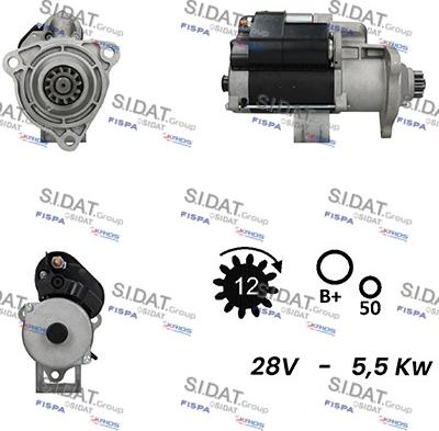 Sidat S24BH0126A2 - Стартер autocars.com.ua