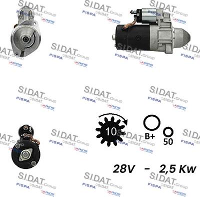 Sidat S24BH0135A2 - Стартер autocars.com.ua