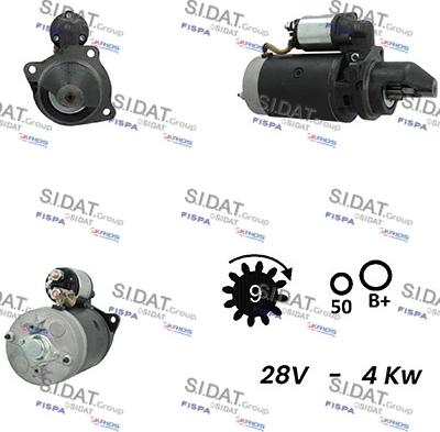 Sidat S24BH0144A2 - Стартер autocars.com.ua