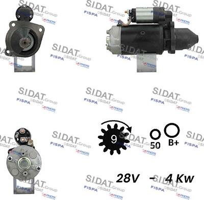 Sidat S24BH0151A2 - Стартер avtokuzovplus.com.ua