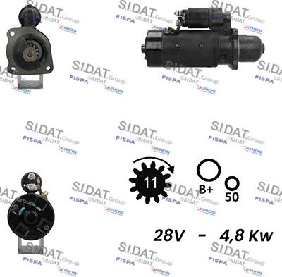 Sidat S24BH0152A2 - Стартер autocars.com.ua