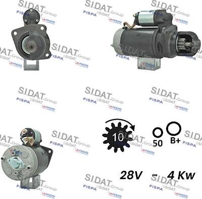 Sidat S24BH0153A2 - Стартер autocars.com.ua