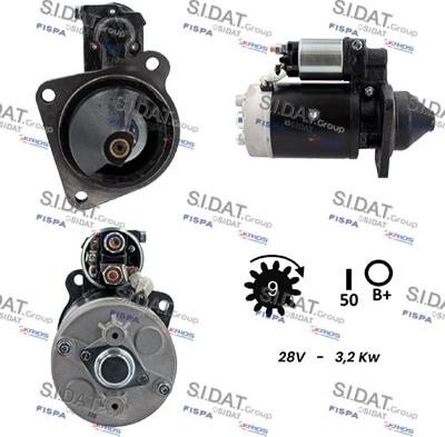 Sidat S24BH0157A2 - Стартер autocars.com.ua