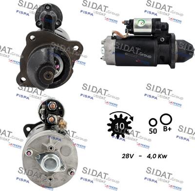 Sidat S24BH0160A2 - Стартер avtokuzovplus.com.ua