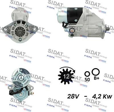 Sidat S24DE0142A2 - Стартер autocars.com.ua