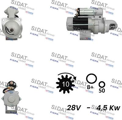 Sidat S24DR0092A2 - Стартер avtokuzovplus.com.ua